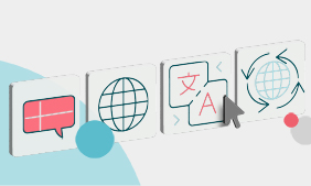 En grafik, der viser de fire sprogvælgere