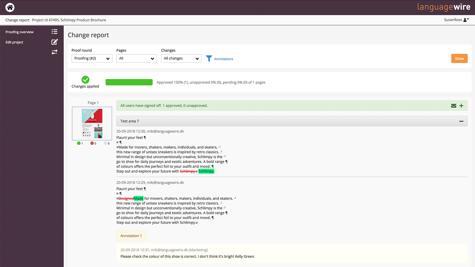 Änderungsbericht InLayout Editor