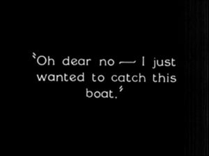 Voorbeeld van een tussentitel uit de film Champagne uit 1930