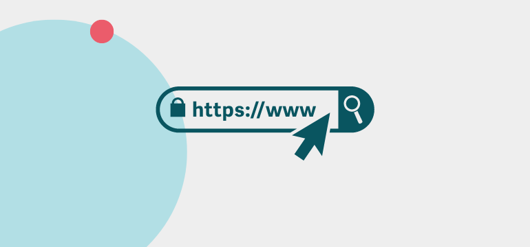 A graphic showing an http browser field