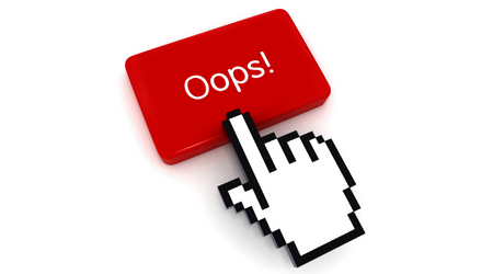 A button with oops on it